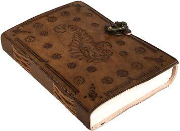 Manufacturer of Leaf Embossed Antique Leather Journal in Delhi