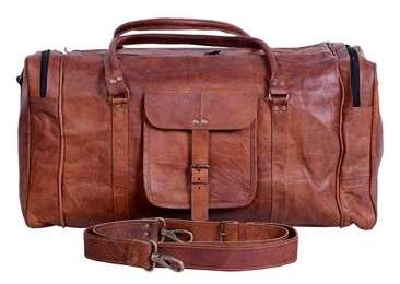 Manufacturer of  21 Inch Vintage Leather Duffel Travel Gym Sports Overnight Weekend Duffel Bag Manufacturers in Bulgaria