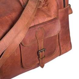 Manufacturer of  Leather Duffel Bag Large 24 Inch Square Duffel Travel Gym Sports Overnight Manufacturers in Karawal Nagar